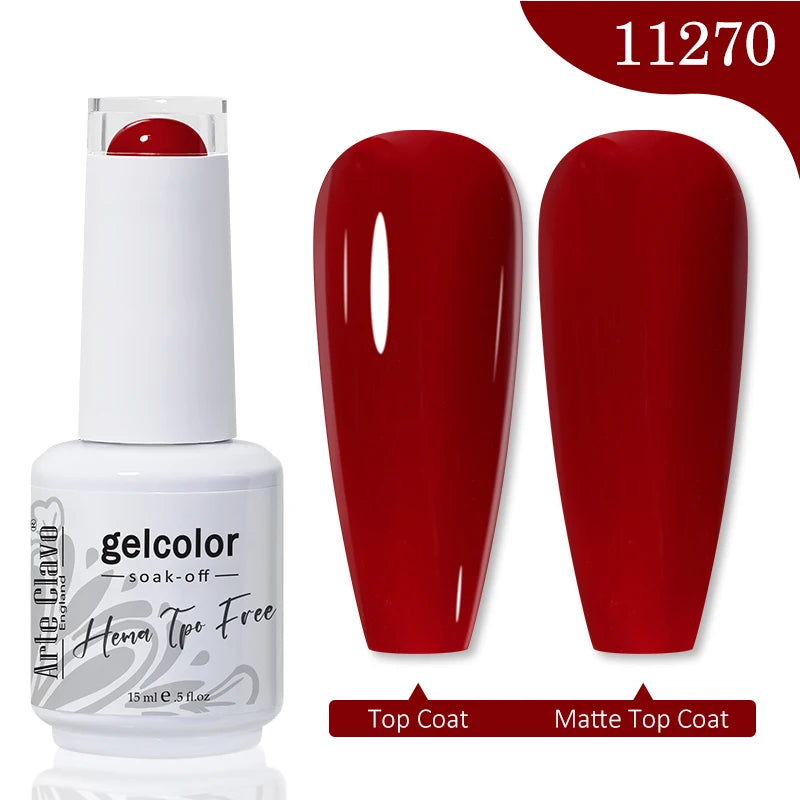 Arte Clavo HEMA TPO FREE Gel Nail Polish Jelly 15ml LED Nail Gel Hybrid Varnish Matt Top Base Coat Nail Art Gellak Primer