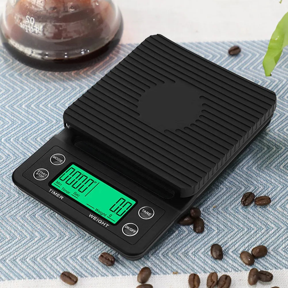 1pc Black Precision Coffee Dropping Scale 0.1g Coffee Dropping Scale With Timer Digital Kitchen Scale High Precision LCD Scale