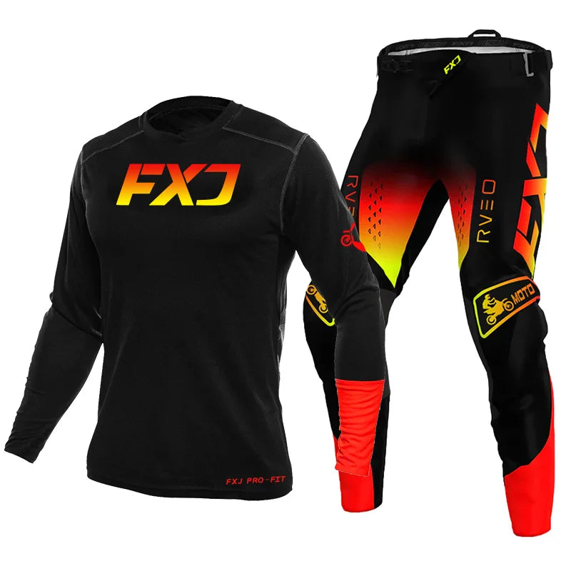 Enduro suit Motocross Jersey Pant Kits Off-road pink yellow blue mx mtb cross Motorcycle Mens Kits Women's white green red black