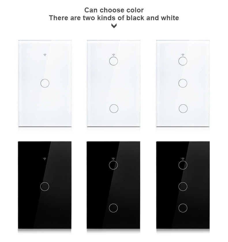Tuya WIFI Smart Home Switch Light Wall US/EU Glass Touch Panel Voice Wireless Remote Control by Alexa Google Home