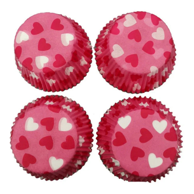 100pcs Cupcake Paper Cups Baking Molds Rainbow Liner Cupcake Muffin Cases Paper Cake Wedding Party Decorating Cupcake Cases