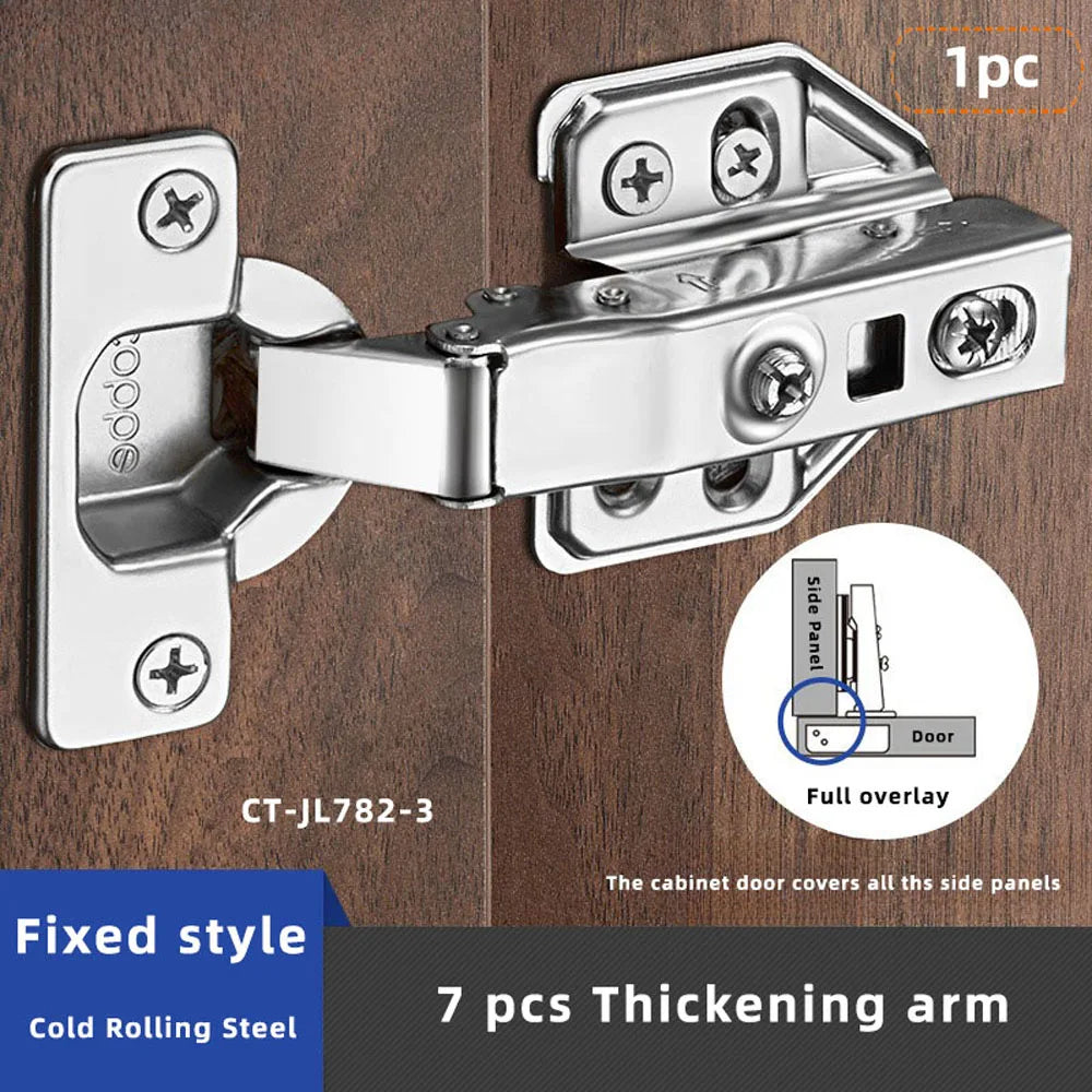 1pc Furniture Cabinet Hinge Cold Roll Steel Door Hydraulic Hinges Damper Buffer Soft Close For Kitchen Furniture Hardware