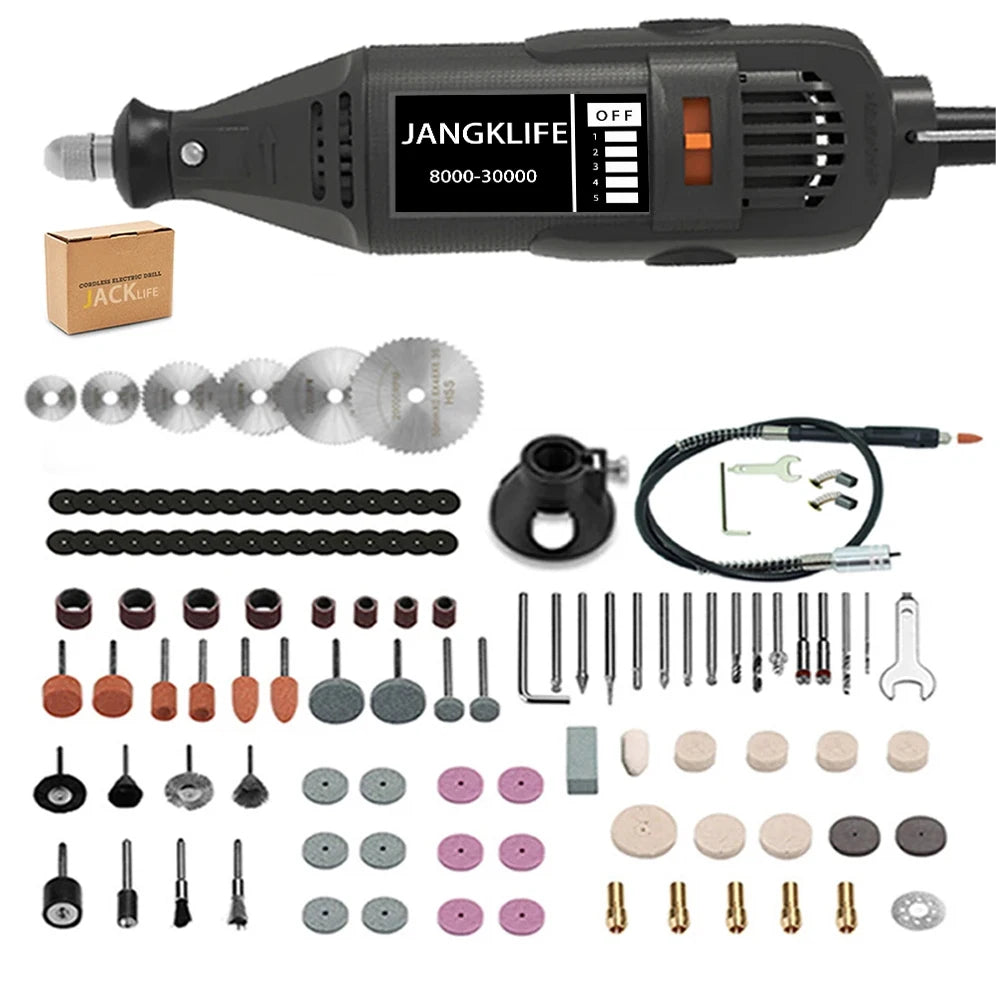 JANGKLIFE 110V 220V Power Tools Electric Mini Drill Die Grinder Engraver Polisher with Rotary Tools Set Kit  For  3000 4000