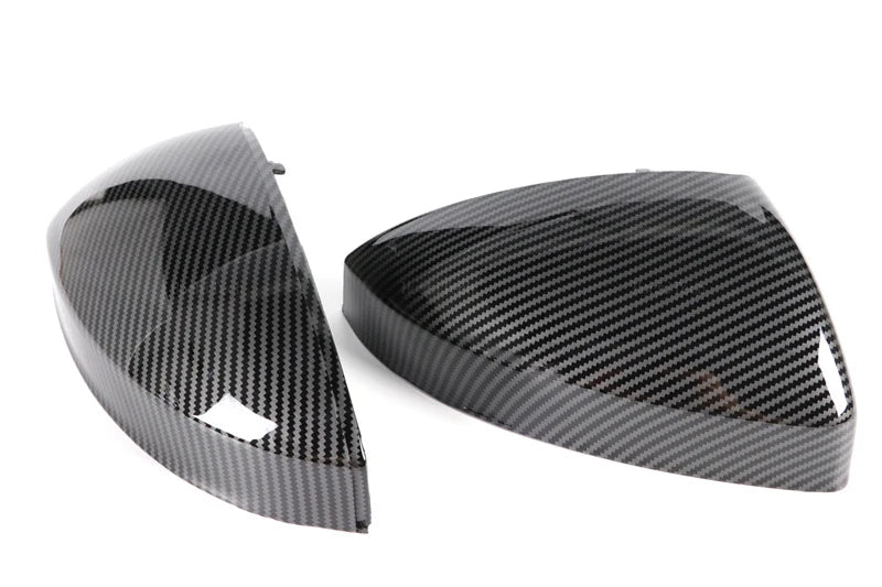 Carbon Fiber Glossy Black Replacement Rearview Side Mirror Cover Cap For Audi TT TTS RS TTRS MK3 8S 15-23 R8 2016-23 Replacement