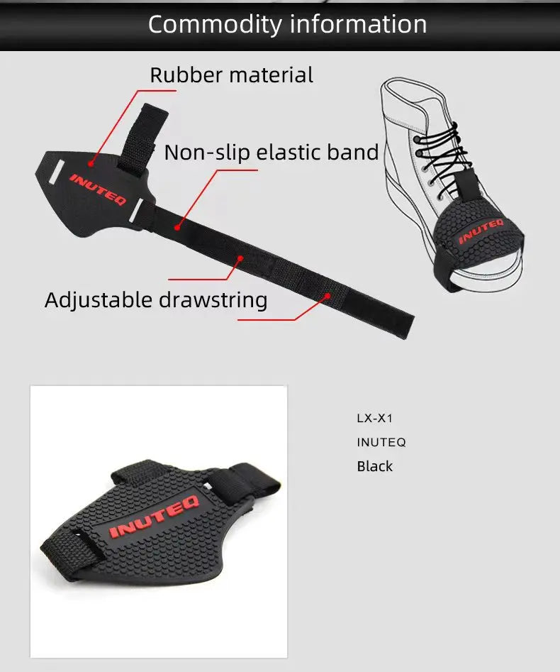 Motorcycle Shift Pad Gear Shoe Cover Durable Light Weight Rubber Boot Shoe Protector Adjustable Riding motorcycle Accessories