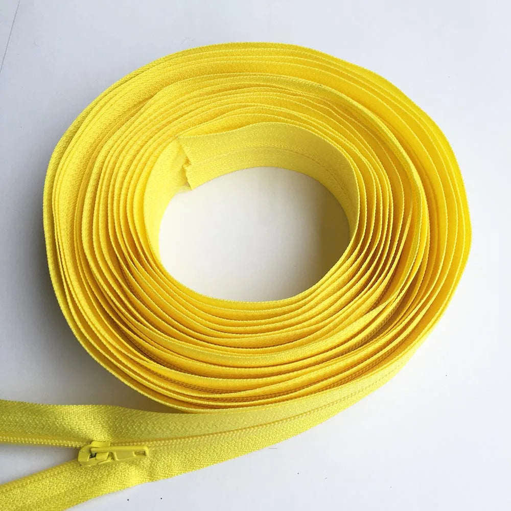5Meters 3# Nylon Zipper at the Meter with 10Pcs Sliders for Tailor Sewing Clothes DIY Bags Accessorries Supply Zippers Roll