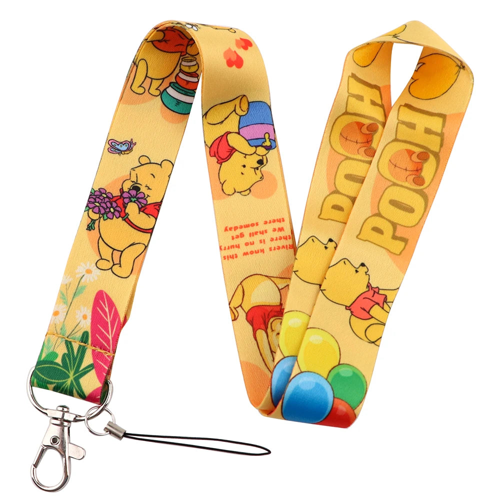 KKZ004 Mickey&Minnie Stitch Lanyard For Keys Keychain Badge Holder ID Credit Card Pass Hang Rope Lariat Phone Charm Gift