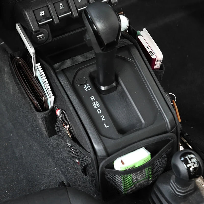 New-Stowing Tidying Car Gear Shifter Side Storage Bag Console Organizer For Suzuki Jimny JB74 2019-2021