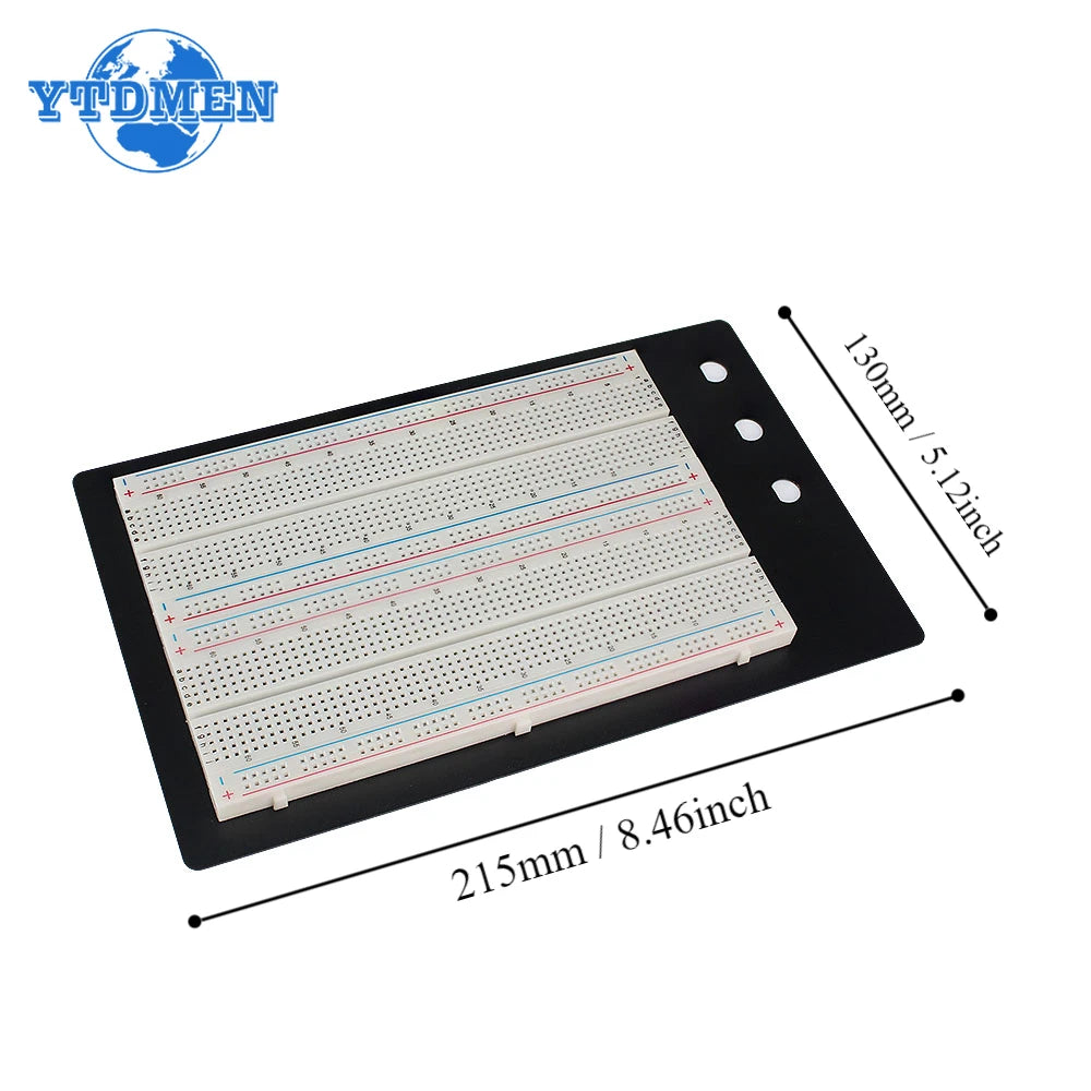 1/2PCS ZY-204 Breadboard 1600pts Protoboard 4 Bus Test Circuit Board Connection Point 1660 Bread Board