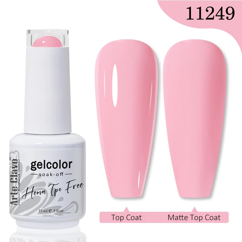 Arte Clavo HEMA TPO FREE Gel Nail Polish Jelly 15ml LED Nail Gel Hybrid Varnish Matt Top Base Coat Nail Art Gellak Primer