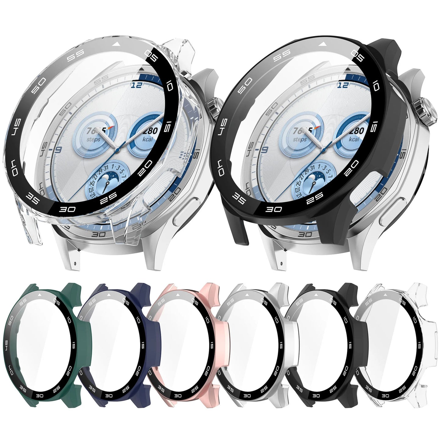 PC +Tempered Glass Case For Huawei Watch GT 5 Pro 46mm / GT5 46MM  Full Cover Screen Protector Bumper for Huawei Watch GT 5Pro