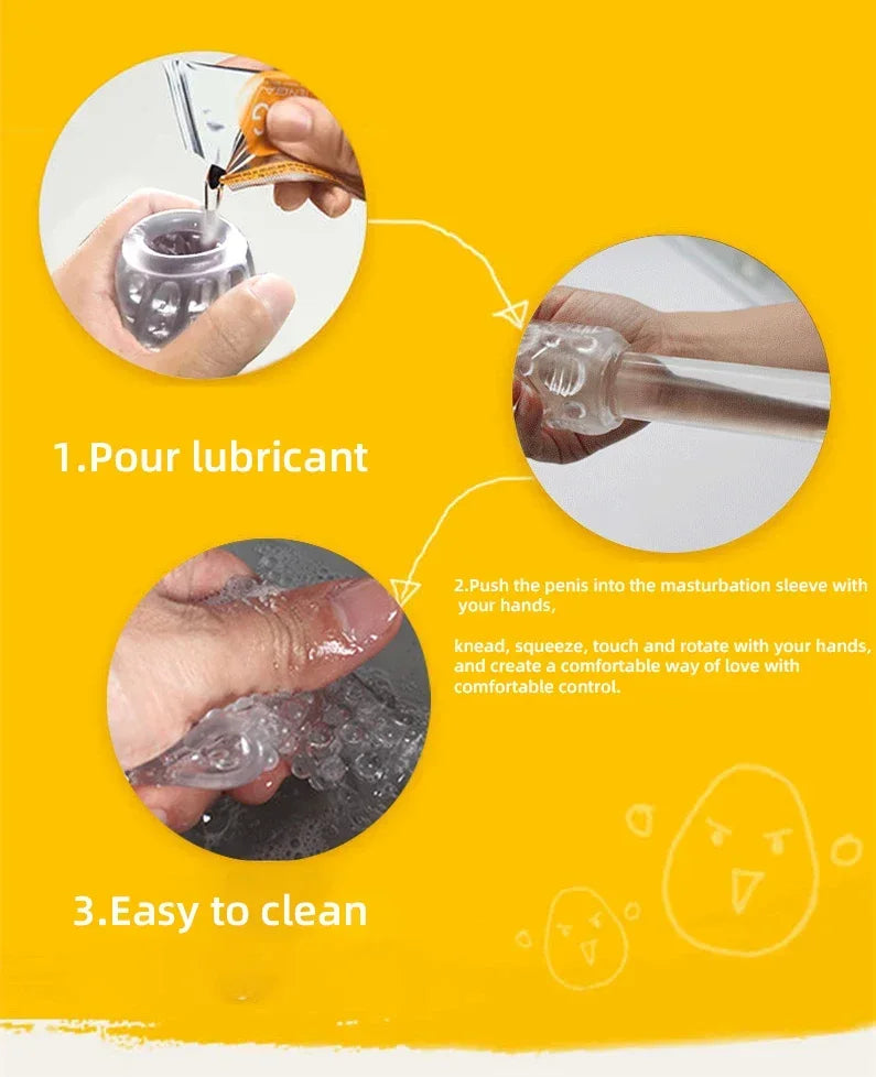 Transparent Male Masturbate Cup Penis Sex Toys for Men Endurance Exercise Soft Pussy Aircraft Cup Artificial Vagina Cock Sleeve