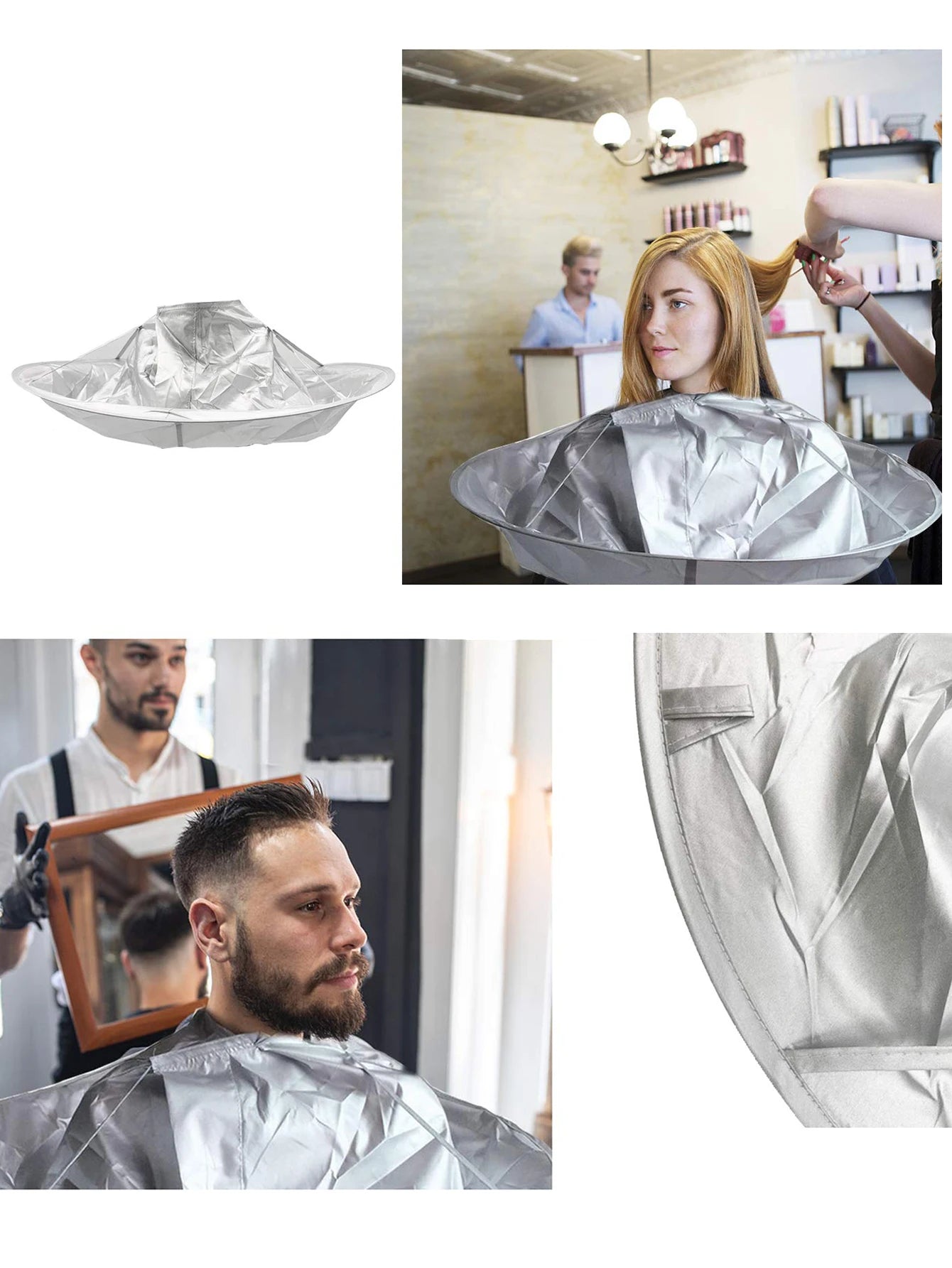 1 foldable waterproof hair cutting apron cape, breathable household cape, hair cutting tool cape Special for real hair wigs