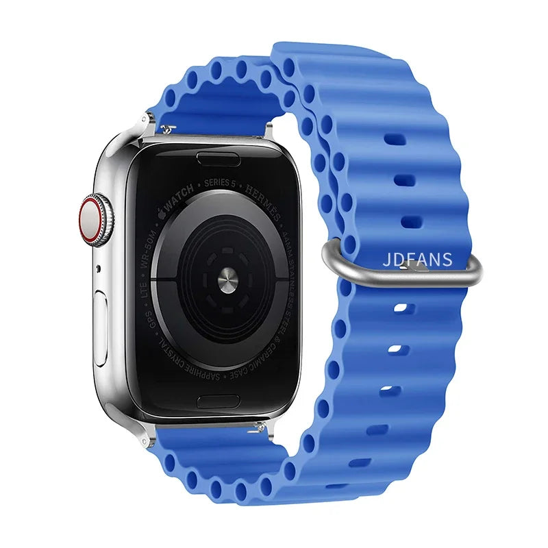 Ocean Band for Apple watch Ultra Series 10 9 7 8 5 6 SE 49mm 45mm 46mm 42mm 44mm 40mm 41mm Silicone bracelet correa iWatch Strap