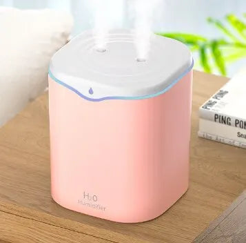 New USB Double Spray Humidifier Home USB Desktop Small Humidifier 2L Capacity Portable Clean Air Humidifier