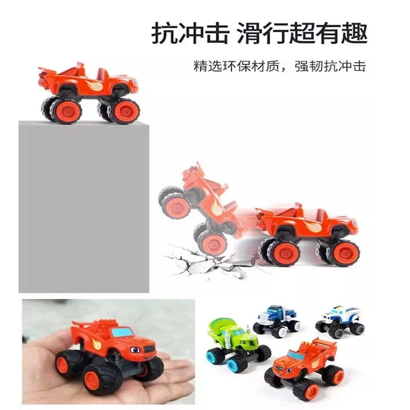 Flame and Machine Monster Car Toys Russian Crusher Truck Vehicles Figure Blaze Toy Blaze The Monster Machines Children's Gifts