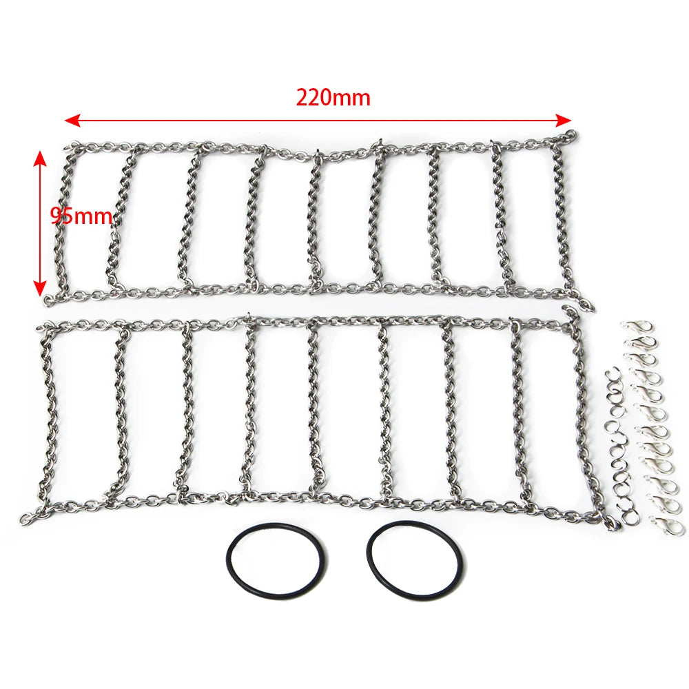 MIBIDAO 2/4pcs Metal Wheel Tires Snow Chain Anti Skid Safety Snow Chain for 1/10 RC Rock Crawler TRX4 TRX6 Axial SCX10 90046 D90
