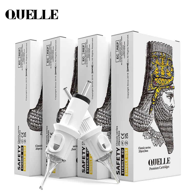 QUELLE 20/40/60/80/100PCS Multi-Boxed Tattoo Needles RL 0.35MM Disposable Sterile Revolution Cartridge For Tattoo Makeup Art