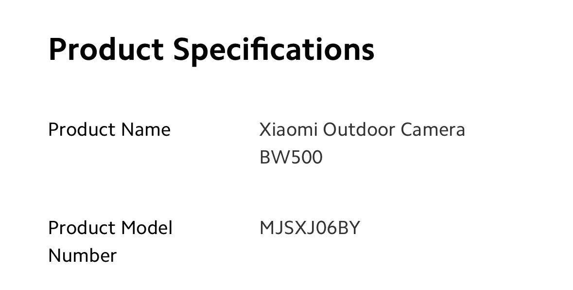 Xiaomi BW500 Outdoor Camera 2.5K HD Night Vision 10m Color AI Security IP67 Waterproof Long Battery Life Smart Home Surveillance