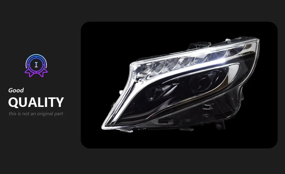 Auto Parts Headlights For Benz VITO V Class Metris 2015-2019 latest Styling LED Dual Projector Car Accesorios Modified