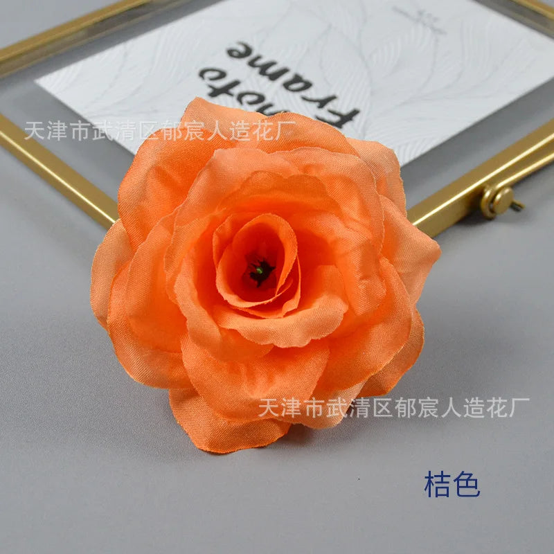 10pcs 10cm Artificial Roses Flower Heads DIY Wedding Home Decoration Party Festival Supplies Fake Flowers