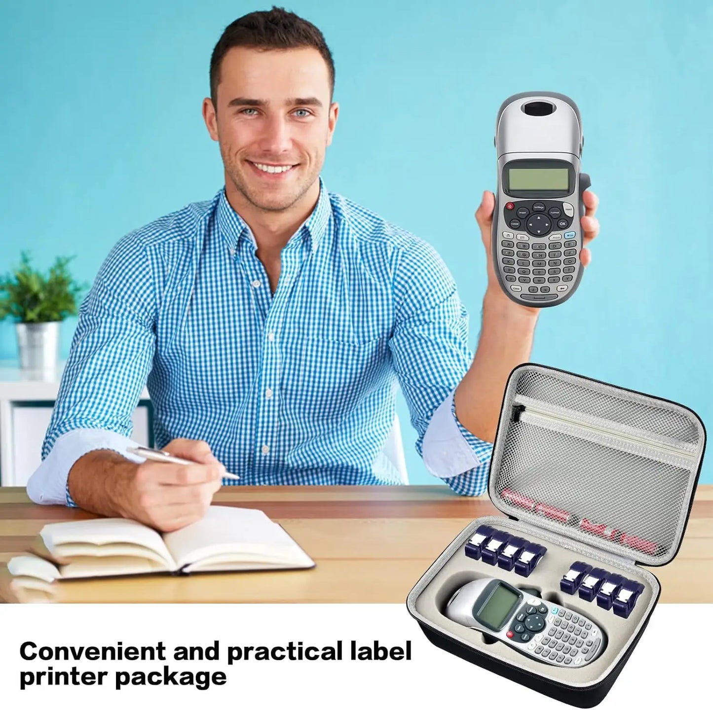 (CASE ONLY)Case Compatible with DYMO LetraTag LT-100H Handheld Label Maker Machine, Holder for Labeler Makers Printer Machine