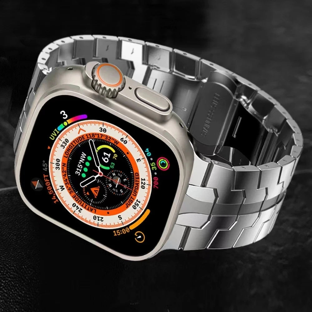 Stainless Steel Strap For Apple Watch Series 11 10 9 8 SE 3 46mm 45mm 42mm 44mm Metal Bracelet Band For iWatch Ultra 3/2/1 49mm
