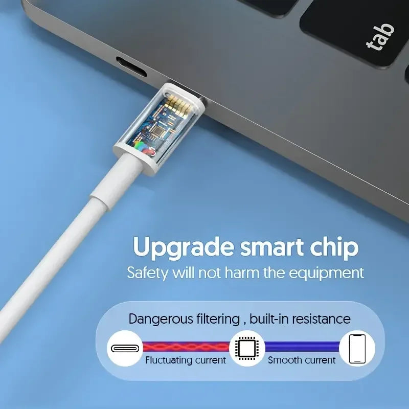 1-3Pcs Fast Charing USB C Cable 3.3Ft/6.6Ft for iPhone 16 15 Plus Pro Max Samsung Xiaomi Phone Data Sync Charger Wire Cord