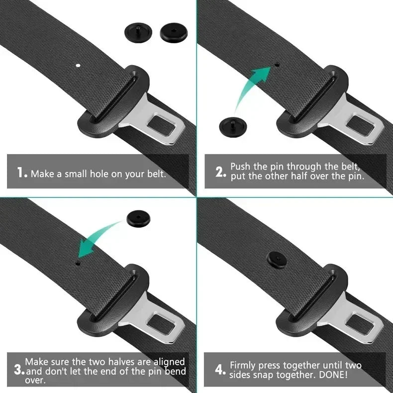 10PCS Car Seat Belt Stop Button Clips Seatbelt Adjuster Fastener Retainer Buckle Stopper Holder Rivet Stud Clips Car Accessories