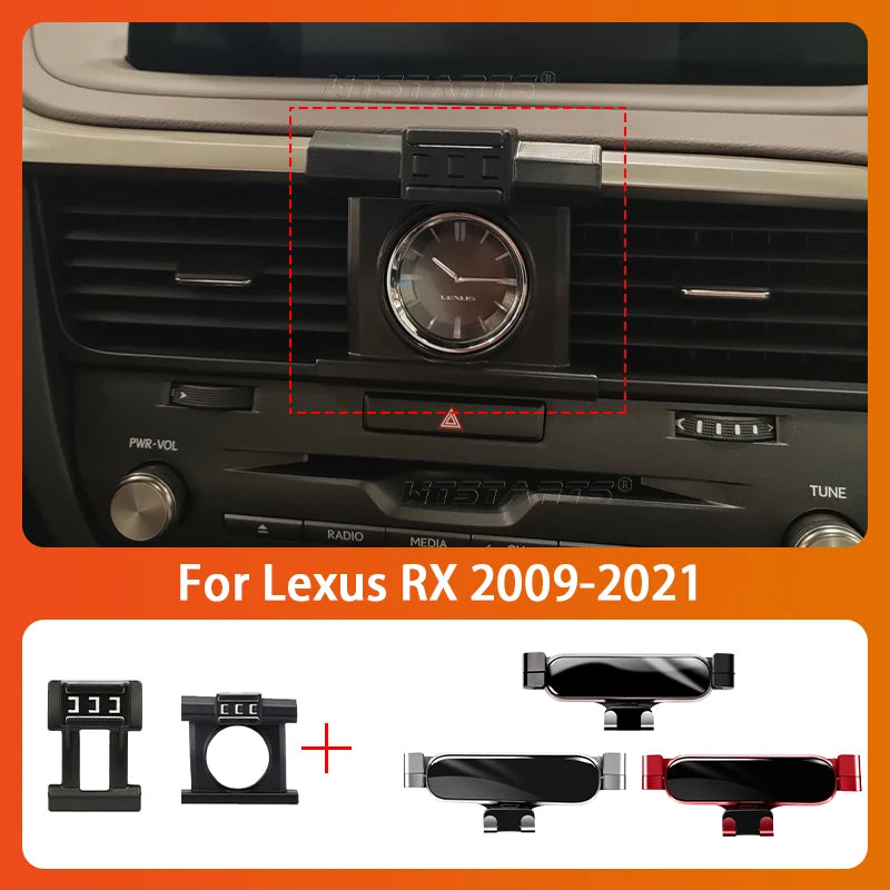 Car Mobile Phone Holder For Lexus RX300 RX350 RX450H 2009-2022 360