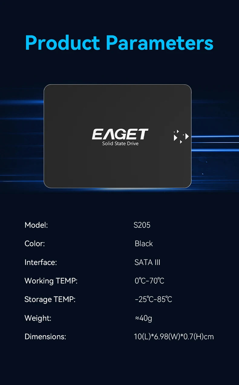 Eaget SSD 120GB SATAIII SSD 240GB 480GB 2.5 Hard Drive HD SATA Disk Internal Hard Drive High Quality Solid State Hard Drive