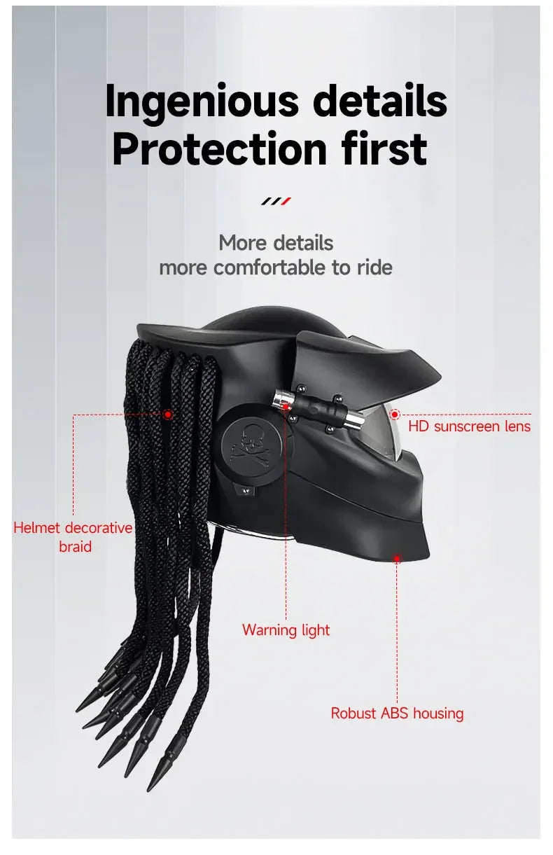 New Model MOTOCROSS HELMET PREDATOR OFF ROAD  DOT CERTIFIED UNISEX MOTORCYCLE S