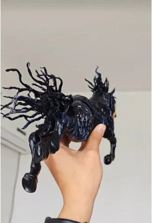 New Venom Horse Action Figure Joint Movable Toys Change Face Statue Model Doll Collectible Decorate For Kids Toy Gift