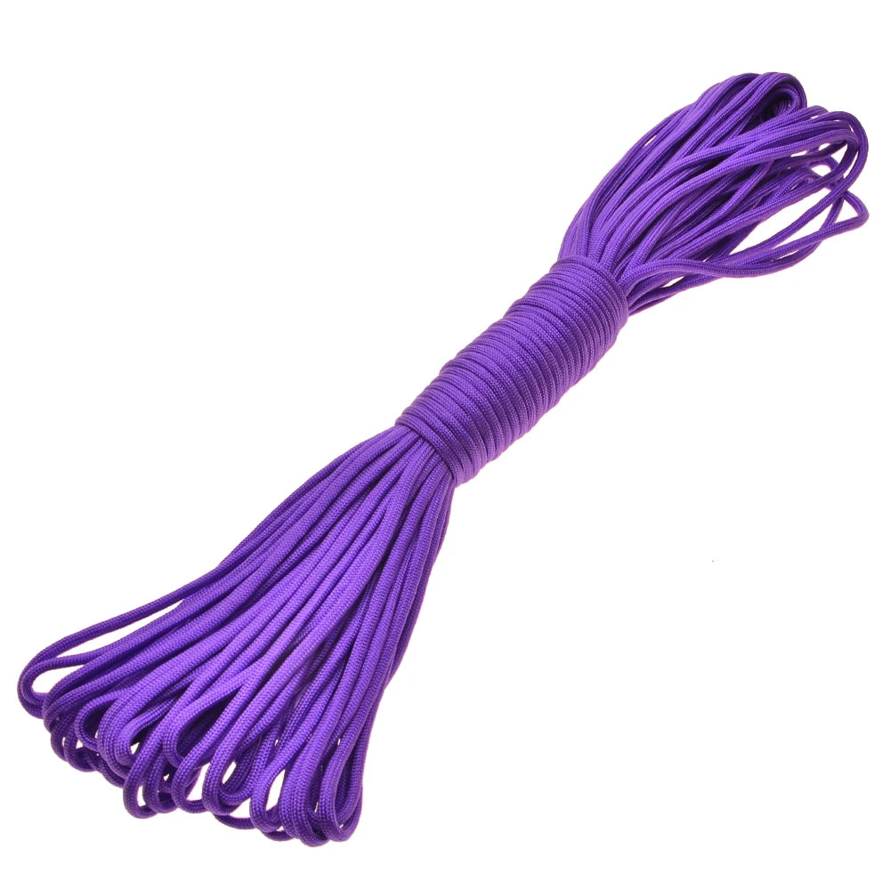5m/20m/31m 4mm Thick Braided Paracord For Camping And Hiking, Handmade DIY Rope
