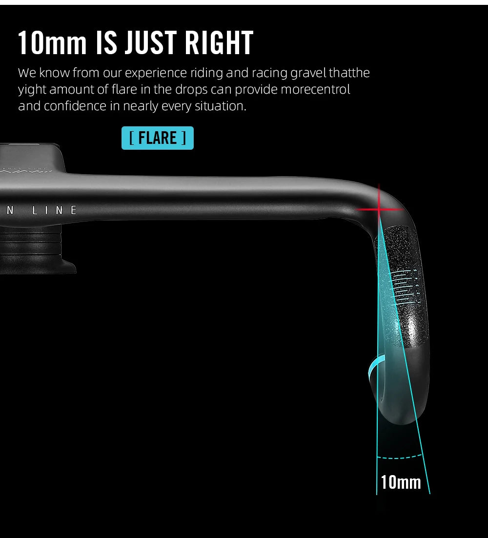 LEXON Full Carbon Road Integrated Handlebar Ultralight Road Bike Handlebar T1000 Racing Bent Bar, Bicycle Accessories 28.6mm