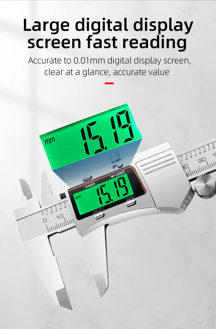 Digital Pachometer Metal Caliper Professional Vernier Caliber Measuring Tools Woodworking Thick Gauge Depth Electronic Ruler