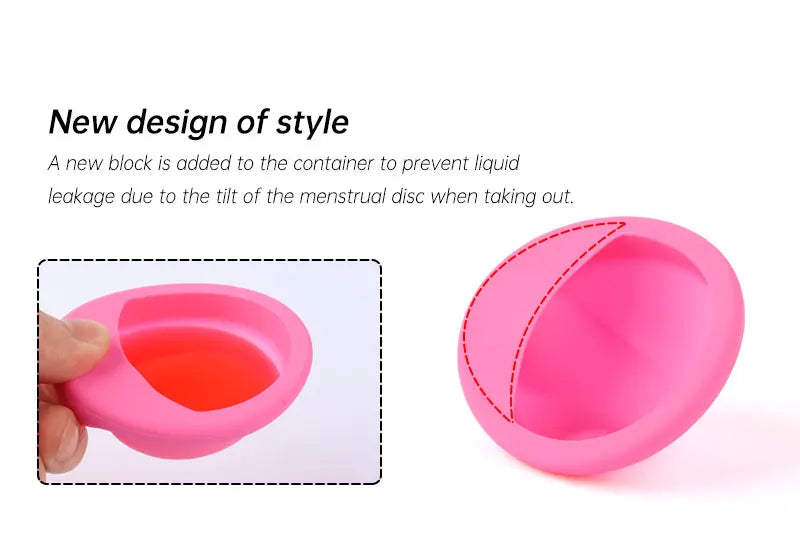 2023 New Menstrual Disk Period Disc Menstrual Collector Silicone Cup Period Cup Feminine Care Tampon Health Beauty Menstrual Cup