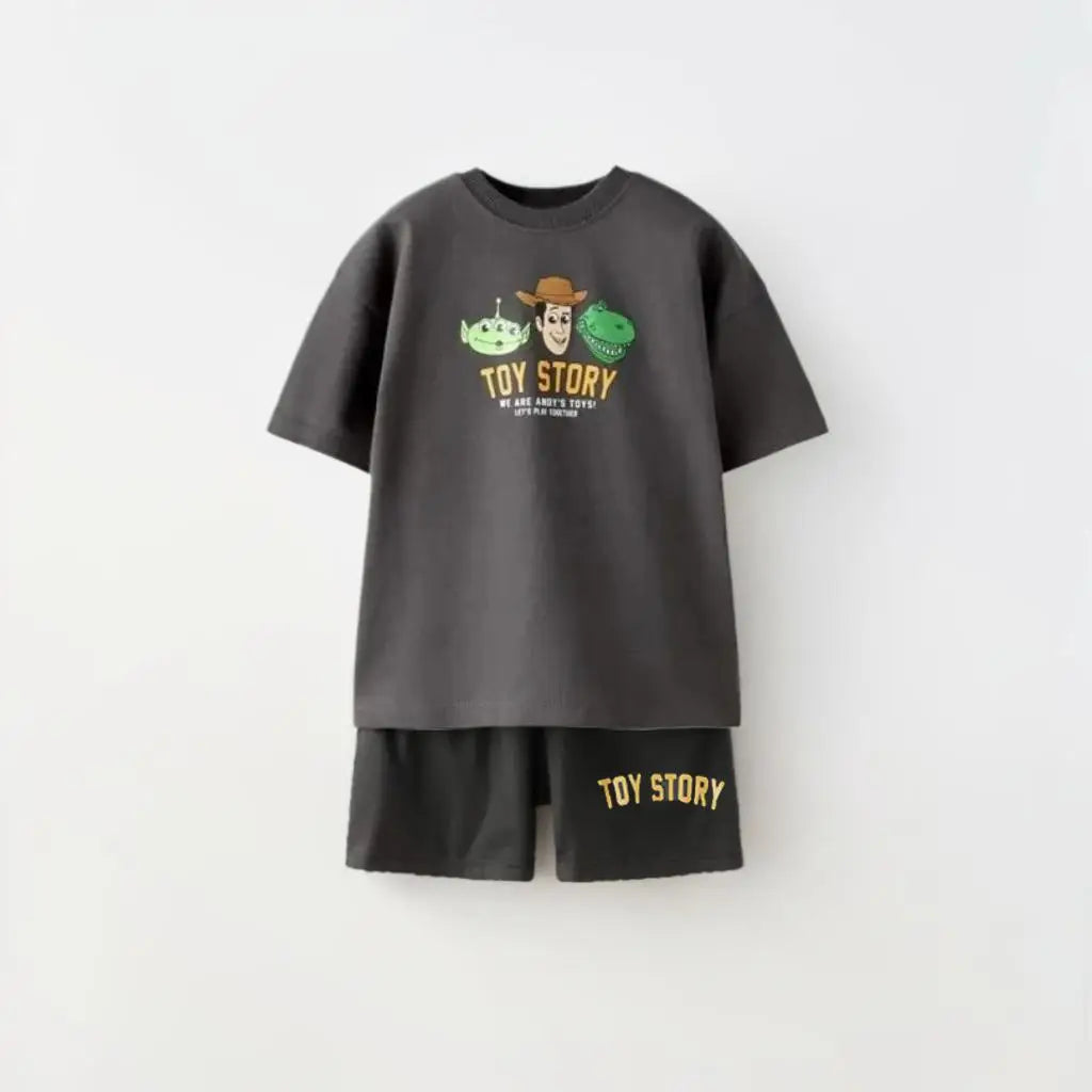 Short Sleeve Outfits Kids Summer Clothing 1-7Years Old Child Costume Cartoon Tees Toddler Boys New Fashion T-shirt+Shorts