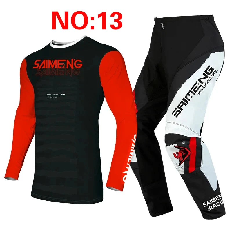 SIZE 20 22 24 26 28 saimeng children's enduro motocross gear set mx jersey pants motorcycle kits mtb Off Road youth racing suit