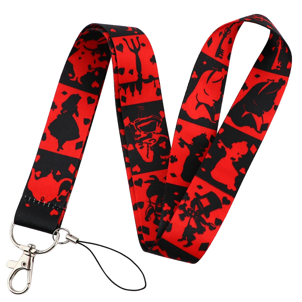 KKZ004 Mickey&Minnie Stitch Lanyard For Keys Keychain Badge Holder ID Credit Card Pass Hang Rope Lariat Phone Charm Gift