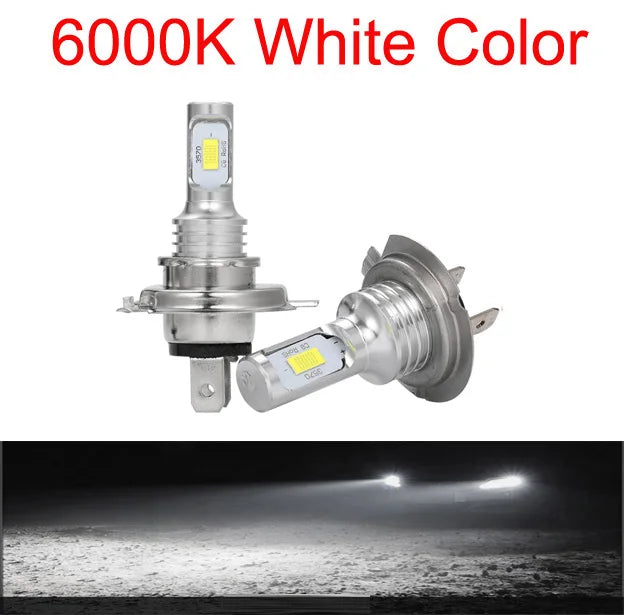 2Pcs H7 LED Headlight Bulb Mini H4 H1 H3 Wireless 80W 20000LM 6500K 4300K CSP Car Headlamp Auto Diode Lamp 12V 24V Automobile