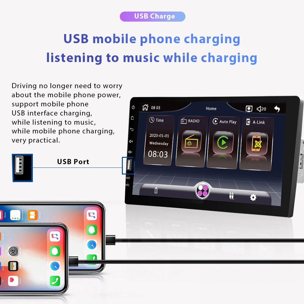 Podofo 1 din Car Radio HD Autoradio Multimedia Player Touch Screen Car Stereo MP5 FM Bluetooth USB Camera Car 1 Din Player