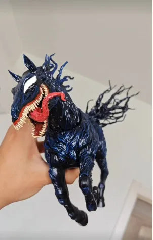New Venom Horse Action Figure Joint Movable Toys Change Face Statue Model Doll Collectible Decorate For Kids Toy Gift