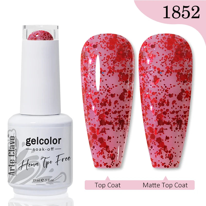 Arte Clavo HEMA TPO FREE Gel Nail Polish Jelly 15ml LED Nail Gel Hybrid Varnish Matt Top Base Coat Nail Art Gellak Primer