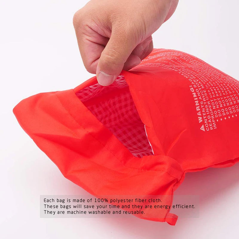 1pc 19*25cm (Unpackaged) Kitchen Supplies Microwave Potato Bag, Baked Potato Bag Red Pouch Cooking in Just 4 Minutes Cooker Bag