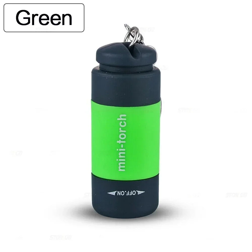 Pocket Keychain Flashlight Waterproof Outdoor Hiking Camping Mini FlashlightUSB Rechargeable LED Multifunctional Strong Light