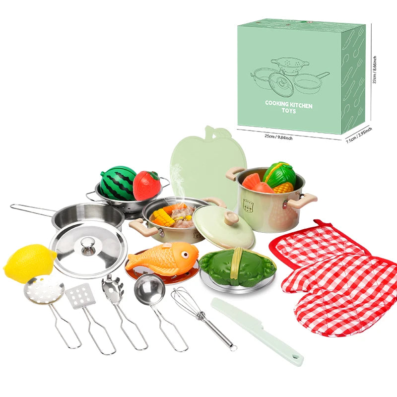 Kitchen Toys Groceries Play Kitchen Kids Set For Kids Jogo De Panela Mini Children's Cooking Kit with Food Cookware Gift