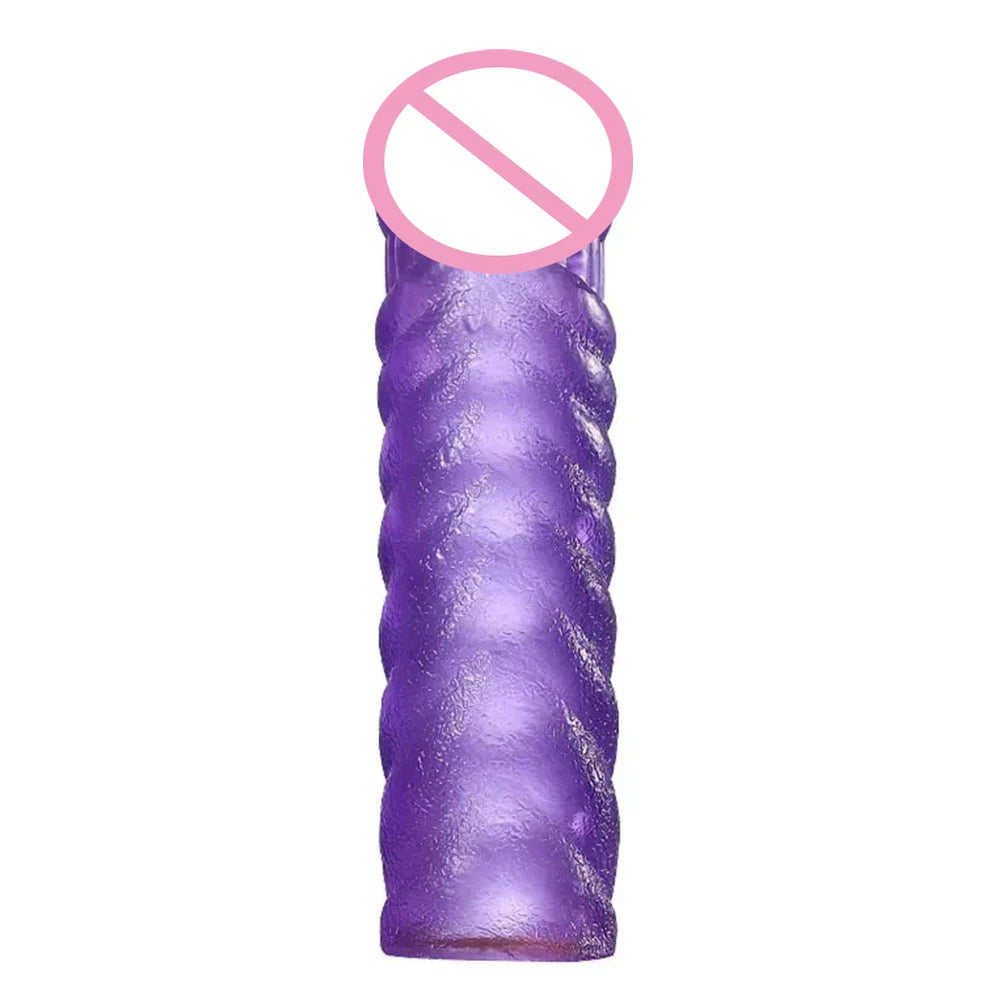 Penis Extender Sleeve Reusable Silicon Spike Dotted Condom Sex Toys Men Dildo Penis Condoms G Spot Stimulation Delay Ejaculation