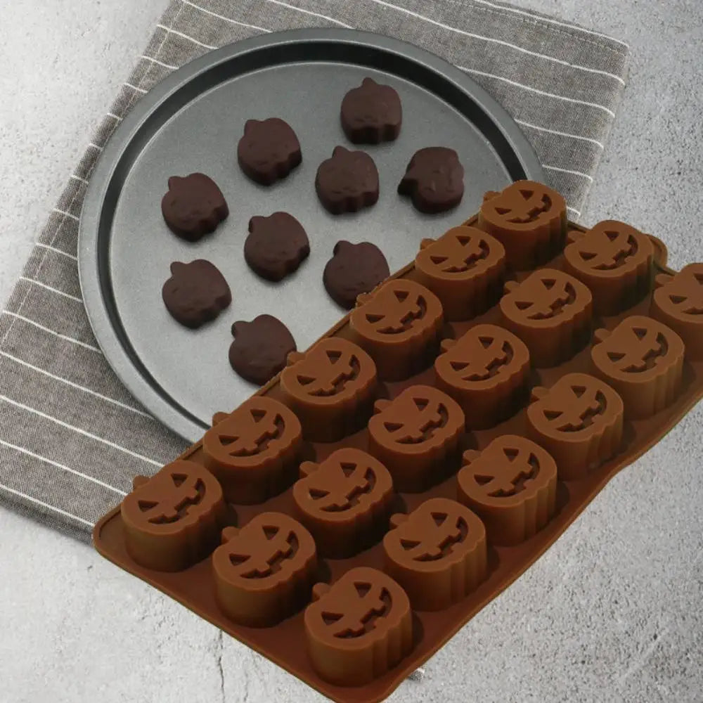 1~10PCS Silicone Chocolate Baking Molds Halloween Pumpkin Cake Decoration Candy Jelly Fondant Cookies Molds Kitchen Tools
