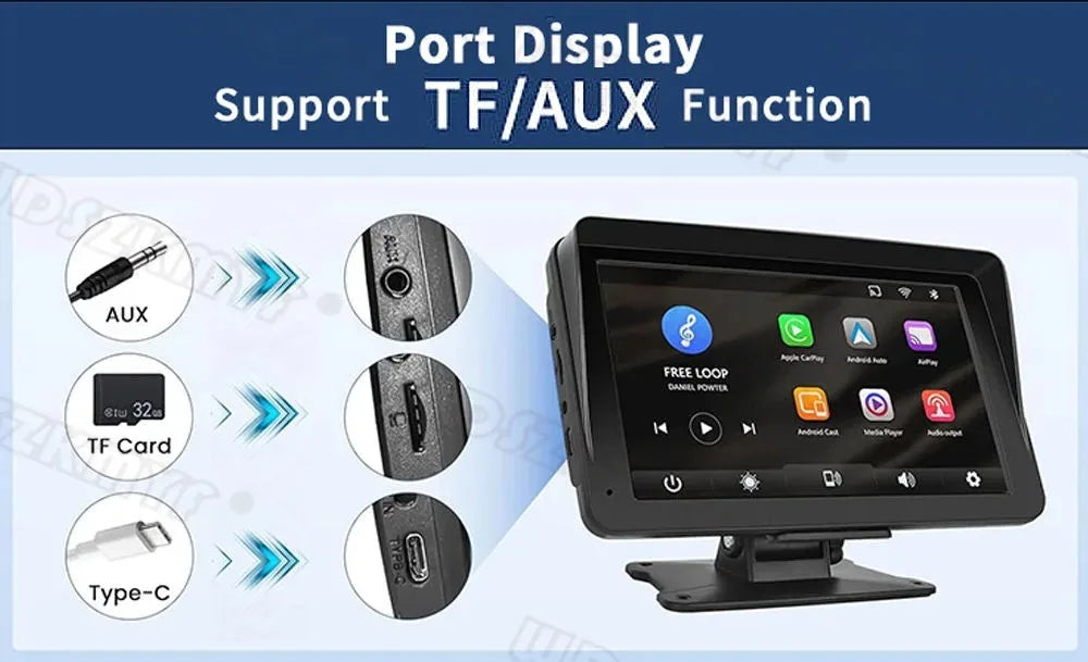 7inch Universal Car Radio Automotive Multimedia Video Player Wireless Carplay Android Auto Touch Screen BT AUX Smart Car Systems